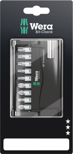 WERA - Bit-Sortiment, Bit-Check 10 Universal 5 SB, 10-teilig