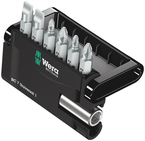WERA - Bit-Sortiment, Bit-Check 7 Universal 1 SB, 7-teilig