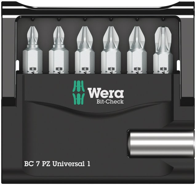 WERA - Bit-Sortiment, Bit-Check 7 PZ Universal 1, 7-teilig