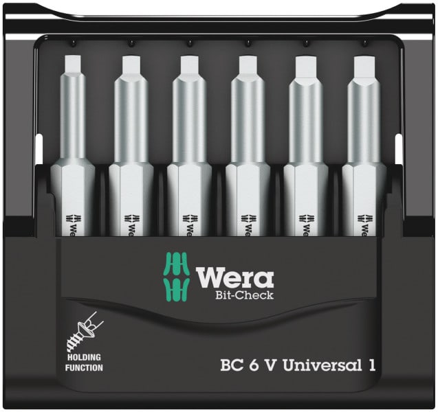 WERA - Bit-Sortiment, Bit-Check 6 V Universal 1, 6-teilig