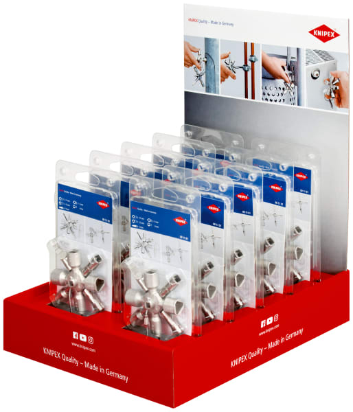 KNIPEX - Thekendisplay, bestückt mit 10 x 00 11 01 TwinKey®
