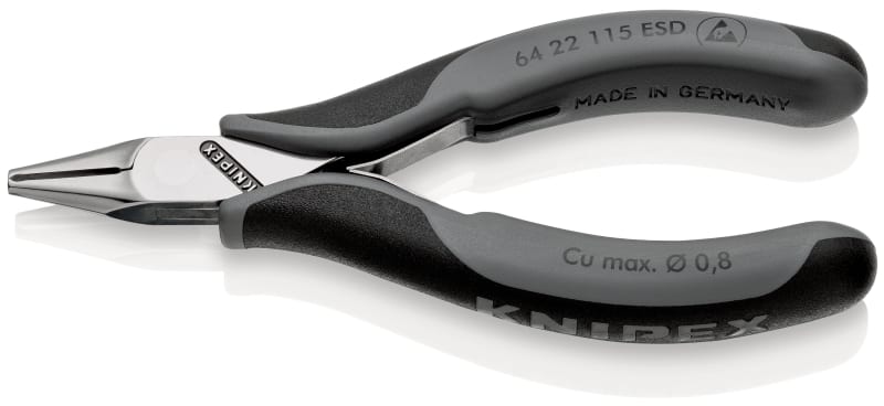 KNIPEX - Elektronik-Vornschneider ESD mit 2-K Griffhüllen 115 mm
