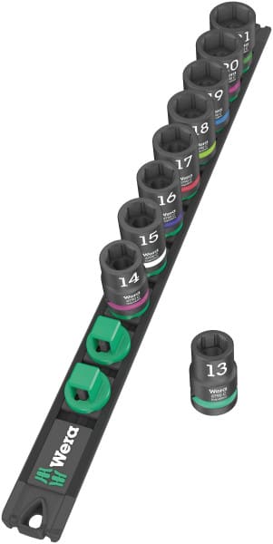 WERA - Nuss-Magnetleiste C Impaktor 1, 1/2''-Antrieb, 9-teilig