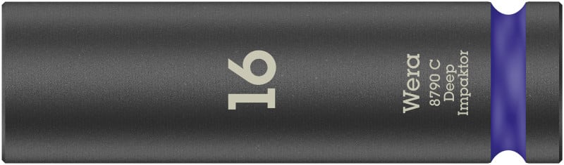WERA - 8790 C Impaktor Deep Steckschlüsseleinsatz mit 1/2''-Antrieb, 16 x 83 mm