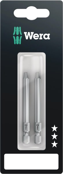 WERA - 867/4 Z TORX BO Bits mit Bohrung SB, TX 40 x 70 mm, 2-teilig