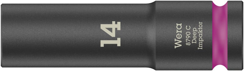 WERA - 8790 C Impaktor Deep Steckschlüsseleinsatz mit 1/2''-Antrieb, 14 x 83 mm
