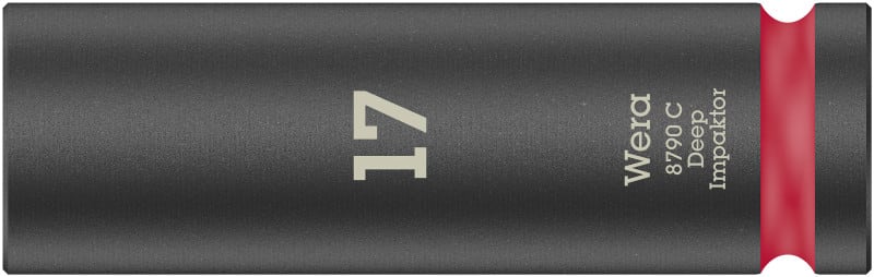 WERA - 8790 C Impaktor Deep Steckschlüsseleinsatz mit 1/2''-Antrieb, 17 x 83 mm