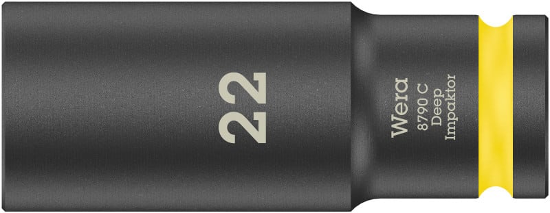 WERA - 8790 C Impaktor Deep Steckschlüsseleinsatz mit 1/2''-Antrieb, 22 x 83 mm