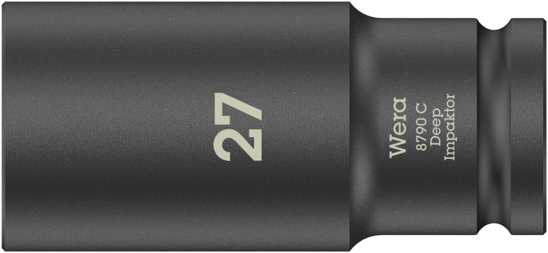 WERA - 8790 C Impaktor Deep Steckschlüsseleinsatz mit 1/2''-Antrieb, 27 x 83 mm
