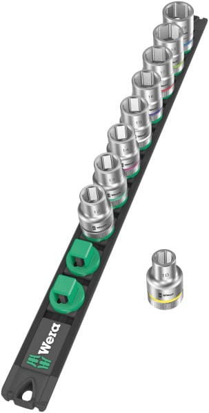 WERA - Nuss-Magnetleiste C 4 Zyklop Steckschlüsseleinsatz-Satz, 1/2''-Antrieb, 9-teilig