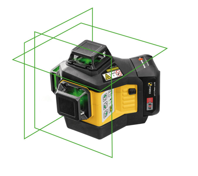 STABILA - Multilinien-Laser LAX 600 G, 12-V-System, 7-teiliges Set, Akku u. Ladegerät (EU)