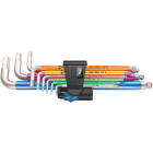 WERA - 3950/9 Hex-Plus Multicolour HF Stainless 1 Winkelschlüsselsatz metrisch Edst Haltefunkt. 9-teilig