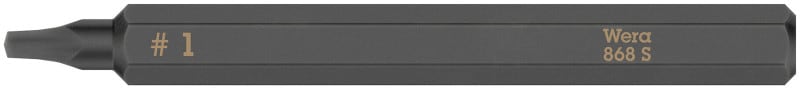 WERA - 868 S Innenvierkant Bits für Schlagschraubendreher, # 1 x 70 mm