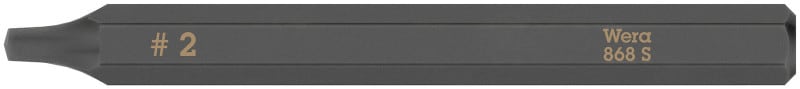 WERA - 868 S Innenvierkant Bits für Schlagschraubendreher, # 2 x 70 mm