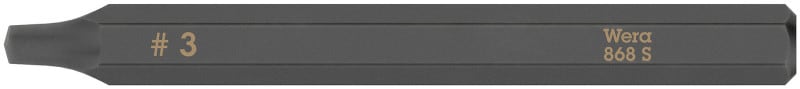 WERA - 868 S Innenvierkant Bits für Schlagschraubendreher, # 3 x 70 mm