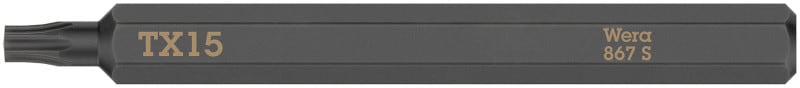 WERA - 867 S TORX Bits für Schlagschraubendreher, TX 15 x 70 mm