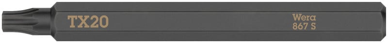 WERA - 867 S TORX Bits für Schlagschraubendreher, TX 20 x 70 mm