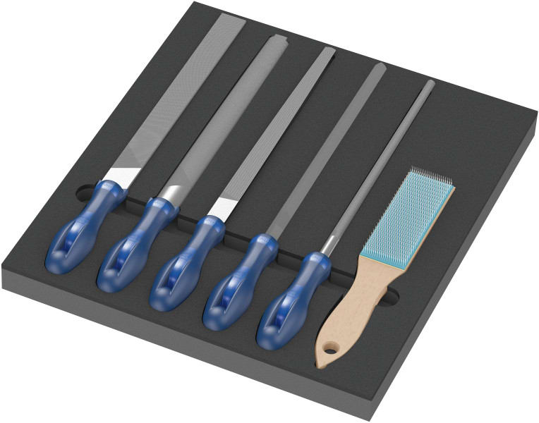 WERA - 9783 Schaumstoffeinlage PFERD Feilen Set 1, 6-teilig