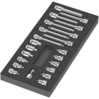 WERA - 9723 Schaumstoffeinlage Zyklop B 3/8'' Bitnuss Set 1, 22-teilig