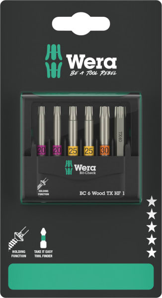 WERA - Bit-Check 6 Wood TX HF 1 SB