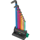 WERA - 950/9 Hex-Plus Multicolour 3 Winkelschlüsselsatz metrisch BlackLaser 9-teilig 05133165001 SB