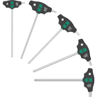 WERA - 454/5 HF SHK Set 1 Schraubendrehersatz Quergriff-Schraubendreher Hex-Plus mit Haltefunktion 5-teilig 05136070001 SB