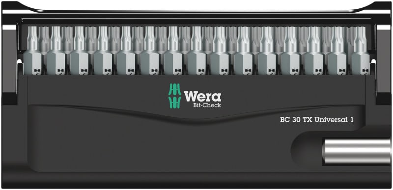 WERA - Bit-Sortiment, Bit-Check 30 TX Universal 1, 30-teilig