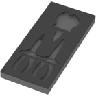 WERA - 9881 Schaumstoffeinlage KNIPEX Zangen Set 2, ohne Werkzeug, 172 x 30 x 392 mm