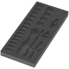 WERA - 9821 Schaumstoffeinlage 8000 B Zyklop Knarre 3/'' Set 1, ohne Werkzeug, 172 x 30 x 392 mm