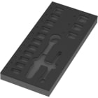 WERA - 9824 Schaumstoffeinlage 8010 B Zyklop Comfort Knarre Set 1, 3/8'', ohne Werkzeug, 172 x 30 x 392 mm 05137324001