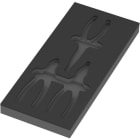 WERA - 9884 Schaumstoffeinlage KNIPEX Zangen Set VDE 1, ohne Werkzeug, 172 x 30 x 392 mm 05137384001
