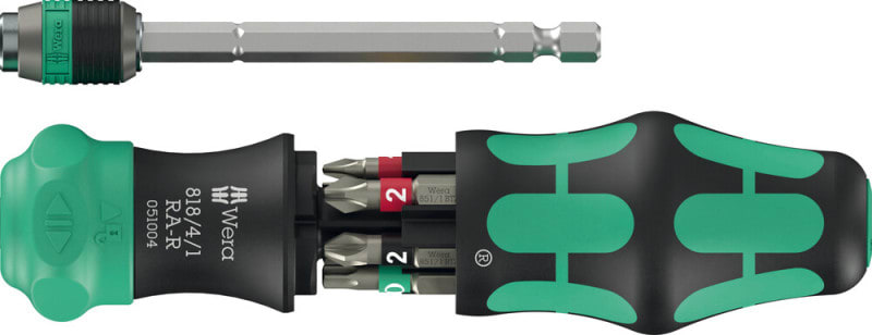 WERA - Kraftform Kompakt 20 RA-R Kombi-Ratschenschrauber mit 6 Bits