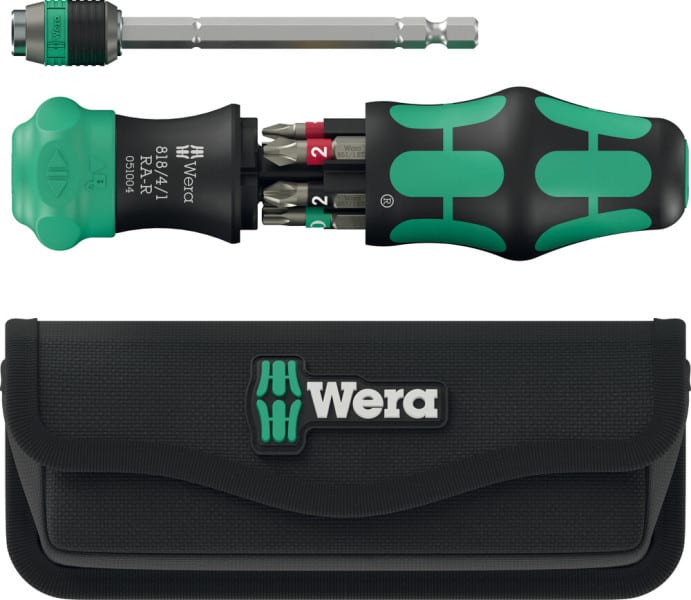 WERA - Kraftform Kompakt 20 RA-R mit Tasche Kombi-Ratschenschrauber mit 6 Bits