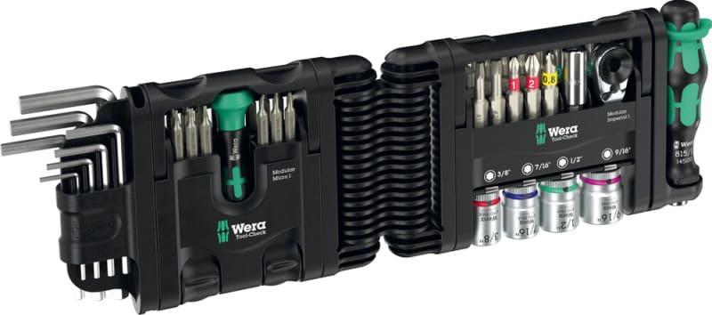 WERA - Tool-Check Modular Set Imperial 1 Bits-Sortiment mit Ratsche + Nüssen