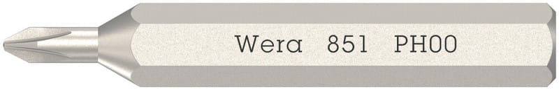 WERA - 851/0 Micro PH 00 x 30 mm Phillips-Recess Bit