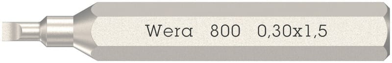 WERA - 800/0 Micro 0,30 x 1,5 x 30 mm Schlitz Bit