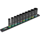WERA - 9660 Nuss-Magnetleiste B Impaktor Deep 1 Steckschlüsseleinsatz-Satz, 3/8''-Antrieb
