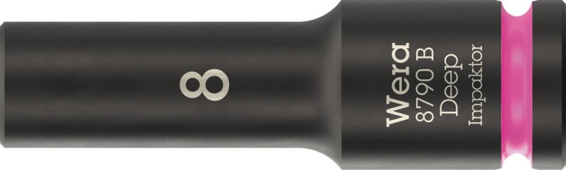 WERA - 8790 B Impaktor Deep 8,0 Steckschlüsseleinsatz, 3/8''-Antrieb