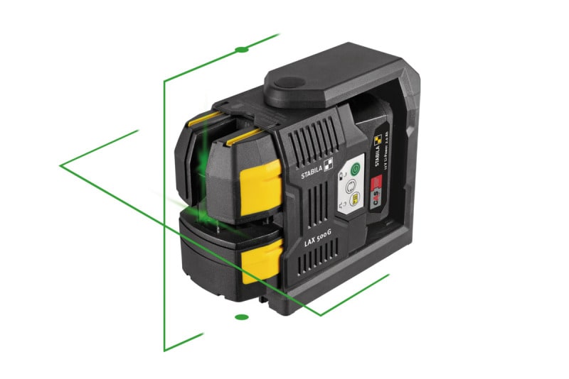 STABILA - Kreuzlinien-Lot-Laser LAX 500 G, 12-V-System, 7-teiliges Set, mit Akku und Ladegerät (EU)