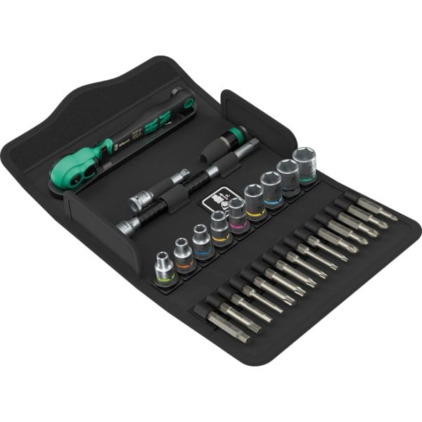 WERA - 8100 SA 14 Zyklop Comfort Knarrensatz, Umschalthebel, 1/4''-Antrieb, metrisch, 28