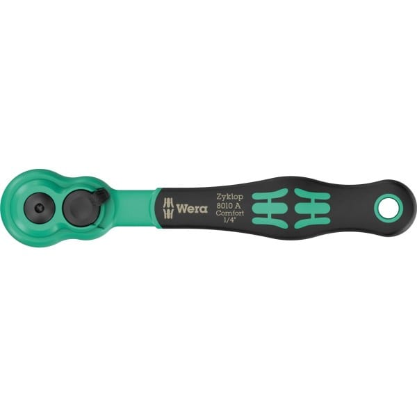 WERA - 8010 A Zyklop Comfort Knarre, mit Umschalthebel, mit 1/4''-Antrieb, 1/4'' x 144 mm