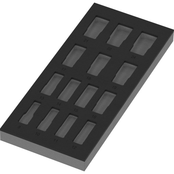 WERA - 9828 Schaumstoffeinlage Zyklop B 3/8'' Impaktor Deep Steckschlüsseleinsatz Set 1,