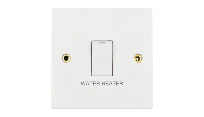 DETA - EXP_KLA Schalter 20A mit Aufschrift 'Water Heater'
