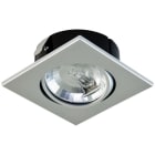 EVN - Decken-EBL quad. schw. GY6,35 max. 35W silber matt