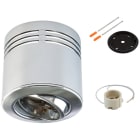 EVN - Decken-ABL rund schw. chrom IP20 GU10 max. 50W