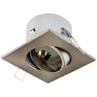 EVN - Decken-EBL quad. schw. chrom sat. IP20 GX5,3 max. 50W