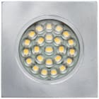 EVN - LED Deckeneinbau quad. IP20 12V/DC 24LED 1,8W 3000K Silber