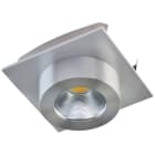 EVN - PLED Decken-EBL quad. Alu pol. IP20 3000K 6W 620lm 350mA