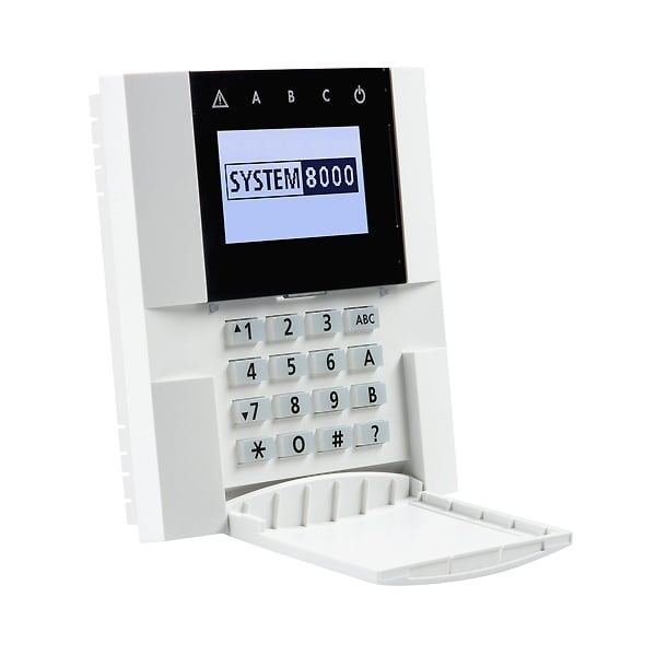 INDEXA - Funk-Bedienteil mit farbigem LCD-Display und RFID-Kartenleser, System 8000