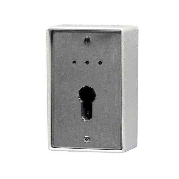 INDEXA - Schlüsselschalter, AP ohne Zylinder, Aluguss mit Edelstahlblende IP55